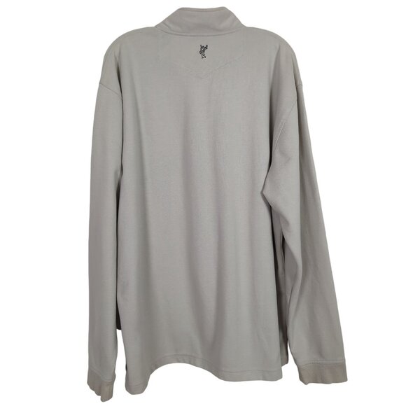 Ashworth TexAgs Light Beige Quarter Zip Pullover long sleeve Sweatshirt 2XL‎ - Picture 2 of 14